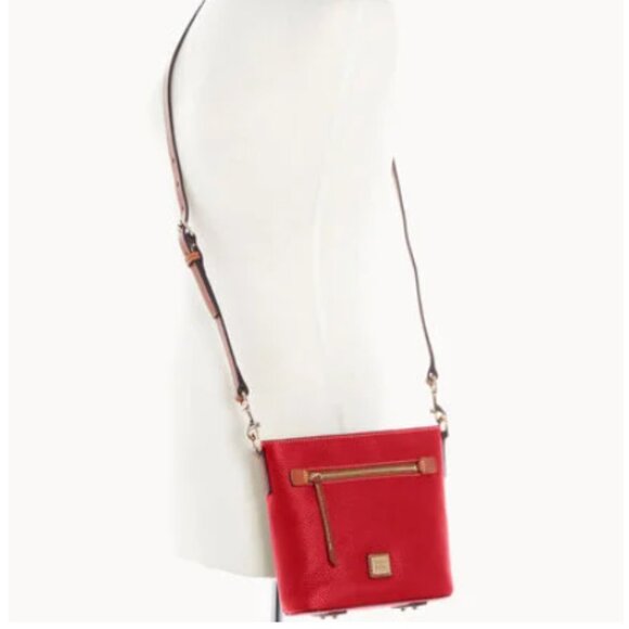 Dooney and Bourke Red Pebble Grain Small Zip Crossbody NWT - Picture 4 of 8